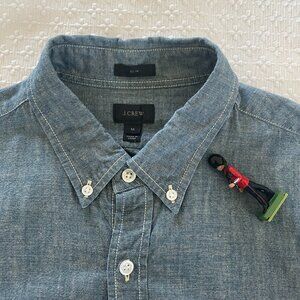 NWOT J.Crew Men's M Slim Fit Japanese Chambray Shirt Retail $98